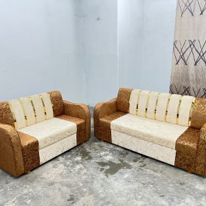 সোফা সেট 3+2 সীট - স্পেশাল কাপড় - ক্রীম কফি কালার