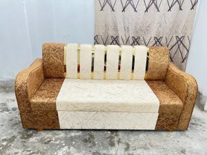 সোফা সেট 3 সীট - স্পেশাল কাপড় - ক্রীম কফি কালার