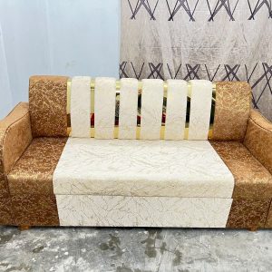সোফা সেট 3 সীট - স্পেশাল কাপড় - ক্রীম কফি কালার
