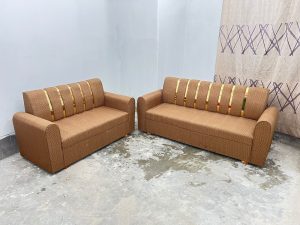 সোফা সেট 3+2 সীট - স্পেশাল কাপড় - বাদামী কালার